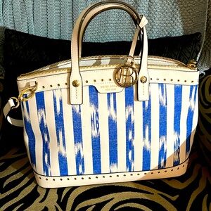Henri Bendel W 57th Satchel - Women | Color: Blue stripe